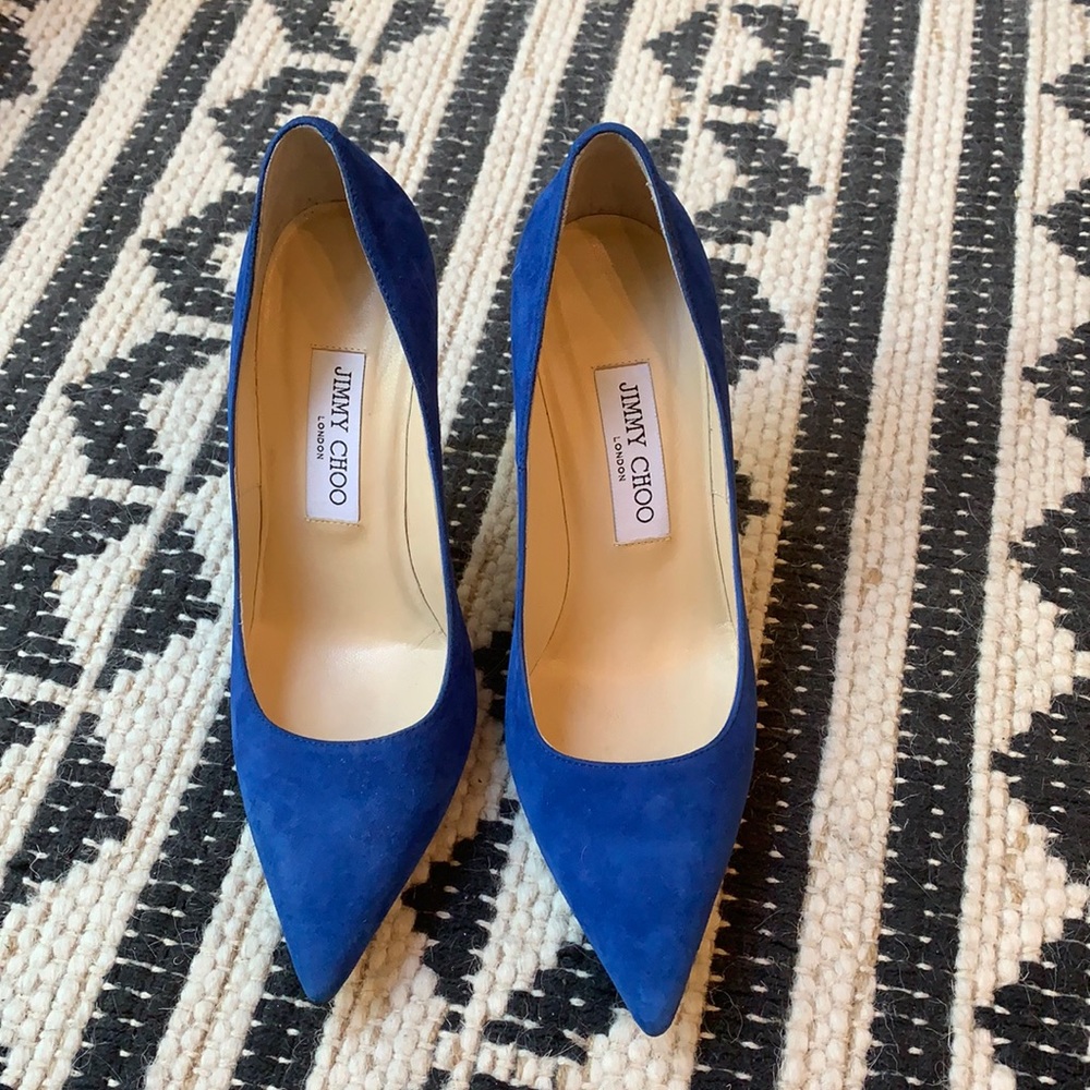 Jimmy choo Abel suede pumps in royal blue